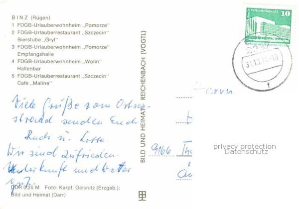 Binz Ruegen FDGB Urlauberwohnheime Restaurant – Bild 2