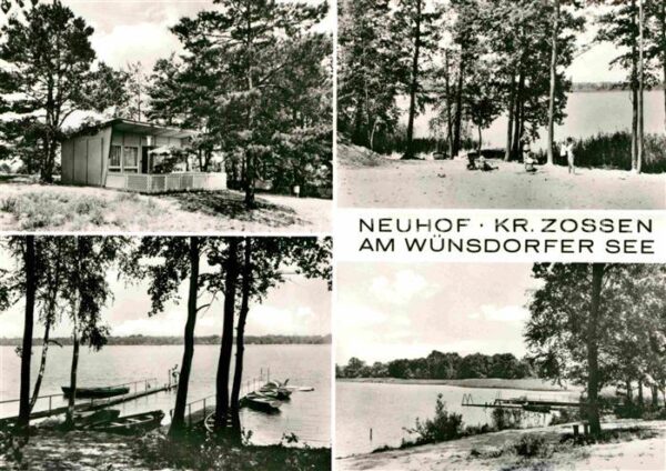 Neuhof Zossen Badestrand am Wünsdorfer See Bootssteg