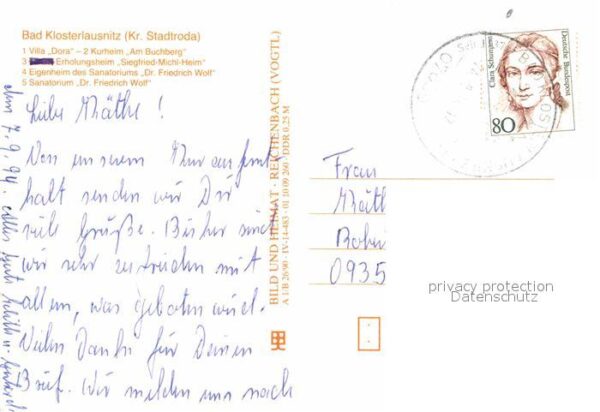 Bad Klosterlausnitz Villa Dora Kurheim Am Buchberg Erholung – Bild 2