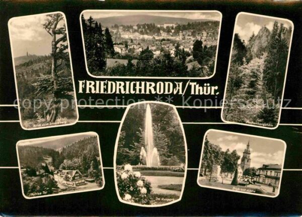Friedrichroda Blick vom Inselsberg Kühles Tal Kurpark