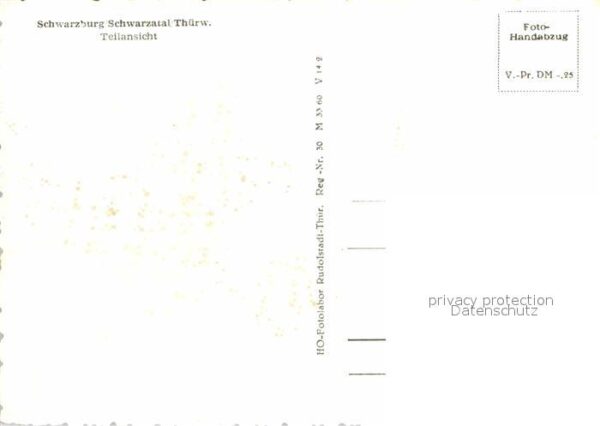 Schwarzburg Thueringer Wald Teilansicht Handabzug – Bild 2