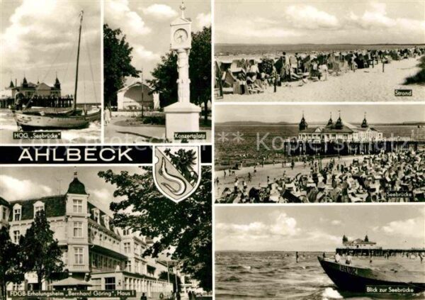 Ahlbeck Ostseebad HOG Seebrücke Fischerboot Konzertplatz