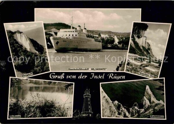 Insel Ruegen Königstuhl Kreidefelsen Eisenbahnfährsc