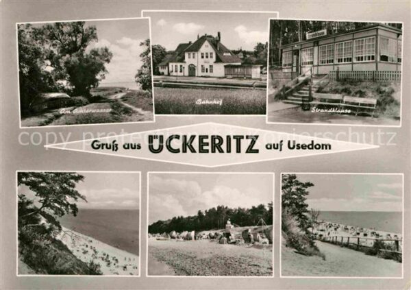 Ueckeritz Usedom Achterwasser Bahnhof Strandklause Stran