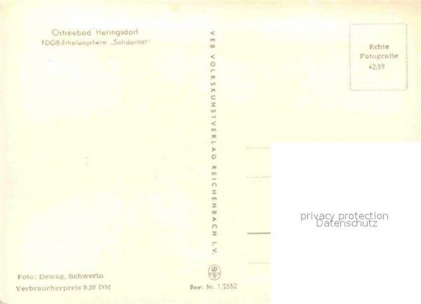 Heringsdorf Ostseebad Usedom FDGB Erholungsheim Solidarität – Bild 2