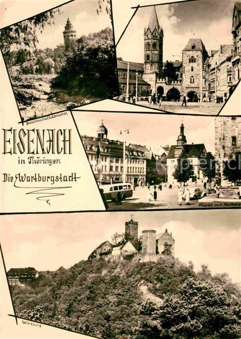 Eisenach Thueringen Burschenschaftsdenkmal Markt Rathaus To
