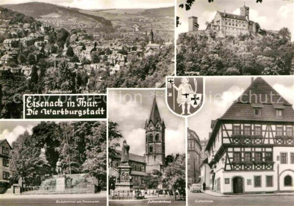 Eisenach Thueringen Gesamtansicht Wartburg Lutherhaus Denkm