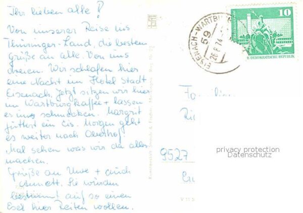 Eisenach Thueringen Gesamtansicht Wartburg Lutherhaus Denkm – Bild 2
