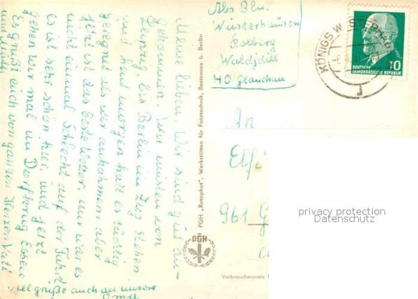 Kolberg Wolziger See Uferpartie am See Baumallee Dampfer – Bild 2