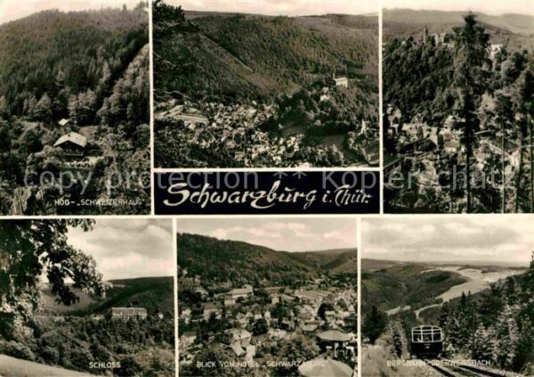 Schwarzburg Thueringer Wald HOG Schweizerhaus Panorama Schloss Berg