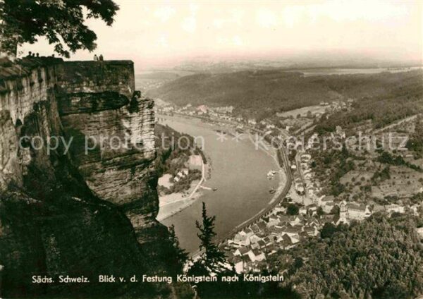 Koenigstein Saechsische Schweiz Blick von der Festung Königstein