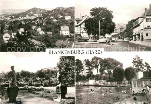 Blankenburg Harz Panorama Mauerstrasse Barockgarten im e
