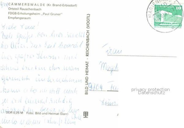 Caemmerswalde FDGB Erholungsheim Paul Gruner Empfangs – Bild 2