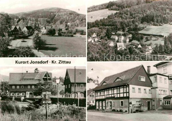 Jonsdorf Buchberg Teilansicht Kleinbahn Ortsblic