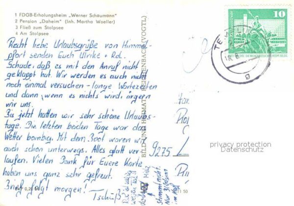 Himmelpfort FDGB Erholungsheim Werner Schaumann Pen – Bild 2