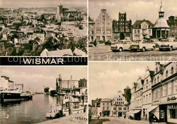 Wismar Mecklenburg Panorama Alter Schwede und Reuterhaus a