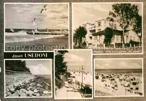 Insel Usedom Seebrücke Kölpinsee FDGB Erholungsheim