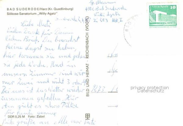 Bad Suderode Silikose Sanatorium Willy Agatz – Bild 2