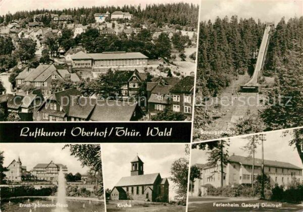 Oberhof Thueringen Panorama Sprungschanze Ernst Thälmann H