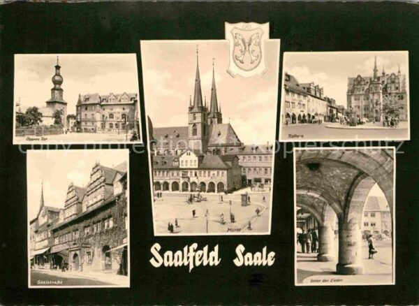 Saalfeld Saale Oberes Tor Saalestrasse Markt Kirche Ra
