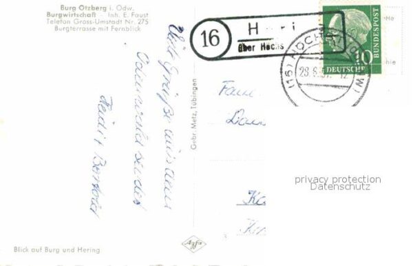 Otzberg Odenwald mit Burg Burgwirtschaft E. Faust – Bild 2