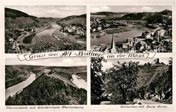 Bullay Mosel Alf Moselpartie Fliegeraufnahme Moselsc