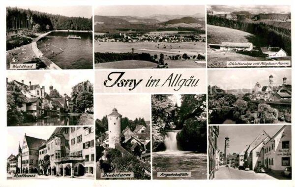 Isny Allgaeu Waldbad Schletteralpe Diebsturm Rathaus