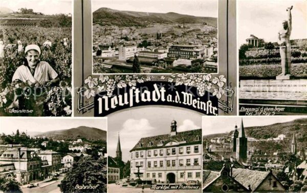 Neustadt Weinstrasse Ehrenmal Weinlese Bahnhof Rathaus