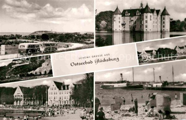 Gluecksburg Ostseebad Schloß Strand Flensburger-Förde