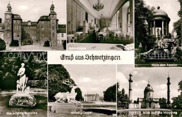 Schwetzingen Hain des Apollo Moschee Hirschgruppe Sc