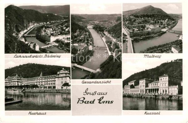 Bad Ems Fliegeraufnahme Malberg Kursaal Kurhaus