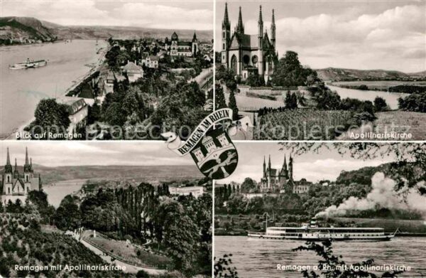 Remagen Fliegeraufnahme Rheinpartien Apollinari