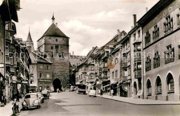 Rottweil Neckar Hauptstrasse mit Schwarzem Tor