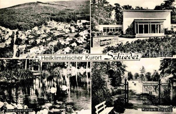Schieder-Schwalenberg Fliegeraufnahme Brunnenhalle Kurparkein