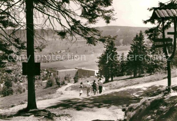 Oberwiesenthal Erzgebirge Blick vom Eckbauer zum Erholungsheim Fi