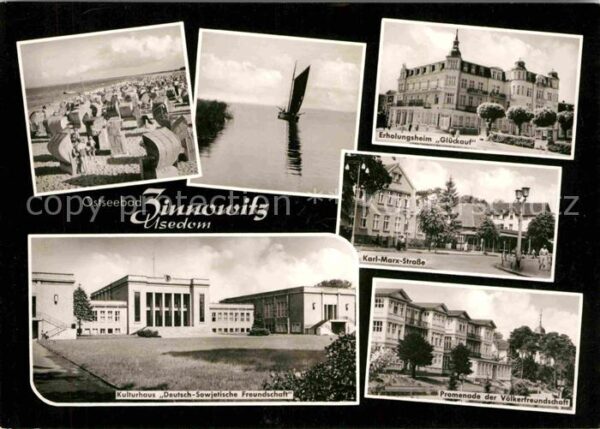 Zinnowitz Ostseebad Strand Erholungsheim Glückauf Kulturhau