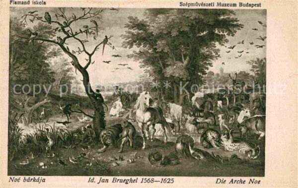 Kuenstlerkarte Jan Brueghel Die Arche Noe