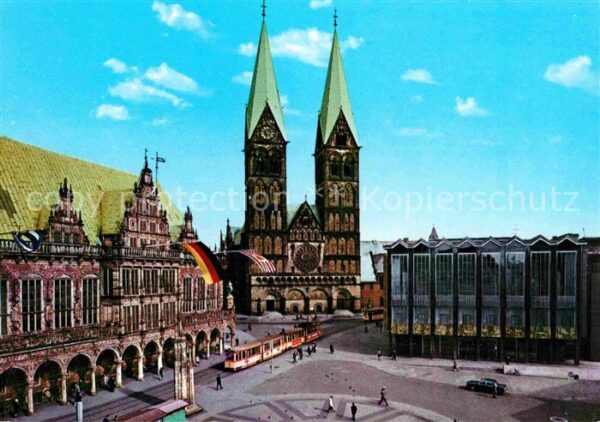 Strassenbahn Bremen Rathaus Dom Haus der Bürgerschaf