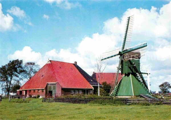 Windmuehle Spinnekop met Boerderij Friesland