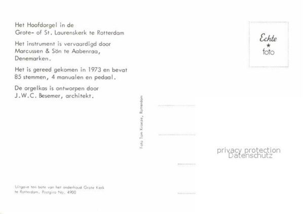 Kirchenorgel St. Laurenskerk Rotterdam – Bild 2