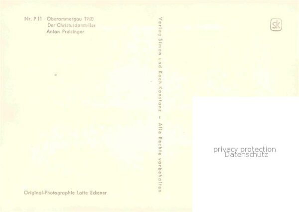 Passionsspiele Oberammergau Christusdarsteller Anton Preisinger – Bild 2