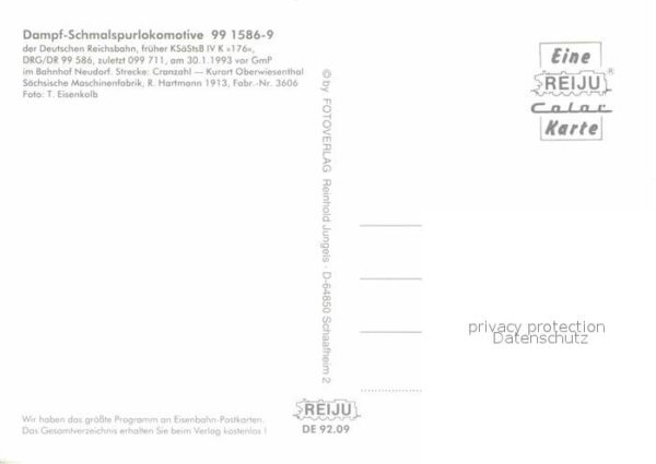Lokomotive Dampf-Schmalspurlokomotive 991586-9 Bah – Bild 2