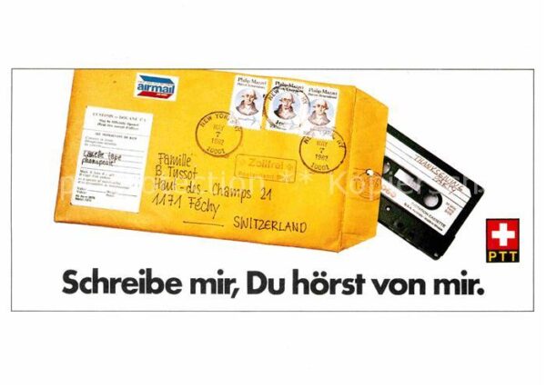 Post PTT Schweiz Kassette Kampagne