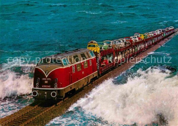 Eisenbahn Autozug Hindenburgdamm Insel Sylt