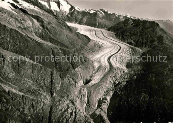 Gletscher Fliegeraufnahme Aletschgletscher