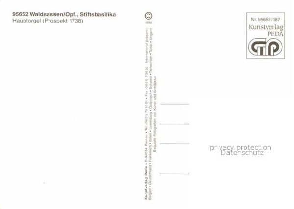 Kirchenorgel Waldsassen Stiftsbasilika – Bild 2