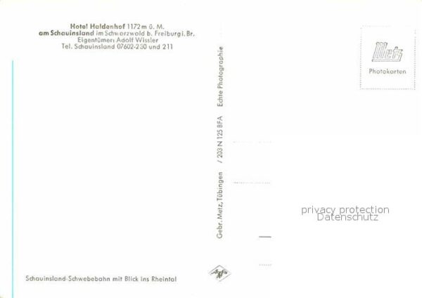 Seilbahn Schauinsland Hotel Haldenhof – Bild 2