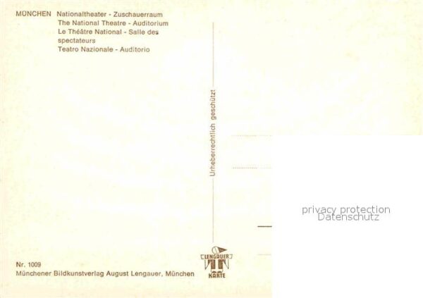 Theater München Nationaltheater Zuschauerraum – Bild 2