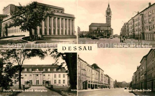 Dessau-Rosslau Landestheater Strasse der DSF Rathaus W