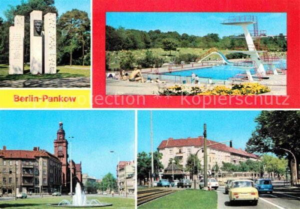 Pankow Denkmal Julius Fucik Bürgerpark Freibad